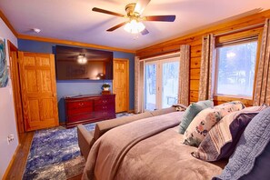Master bedroom with walkout patio access