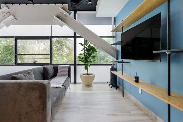 Living room with tv
