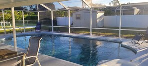 Private heated pool