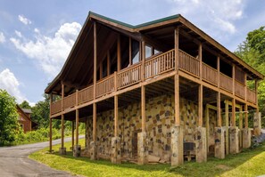 Smoky Mountain Cabin with a View "You Light Up My Life" - View from lower drive