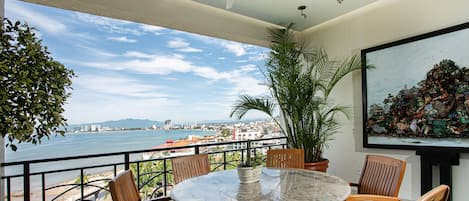 Ocean front. Spacious Balcony with Expansive Ocean Views