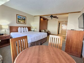 King Bed/Table | Listed with @BookTraverse
