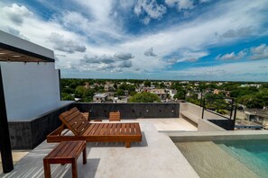 City-view deck in Tulum apartment