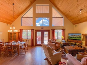 The open concept floorplan keeps everyone in the conversation