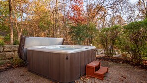 Soak in the hot tub on a chilly night or after a long day of outdoor fun