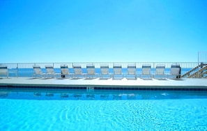 Picture yourself by this lovely Gulf front pool