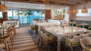 fine dining at one of the three restaurants on site