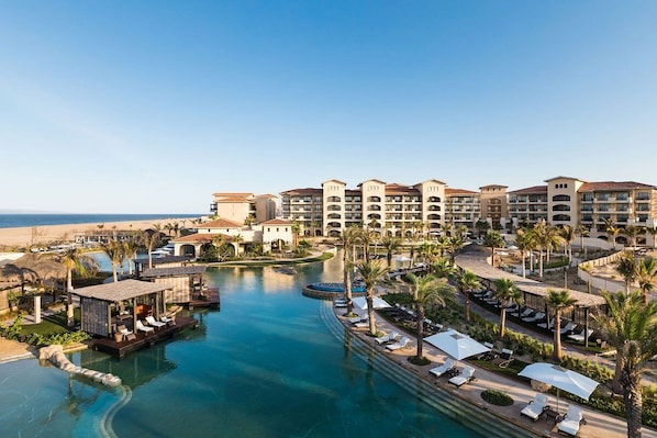 Resort pools and buildings