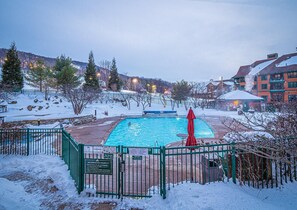Large outdoor heated pool open all year round
