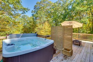 Private Deck | Outdoor Entertainment Area | Pet Friendly w/ Fee