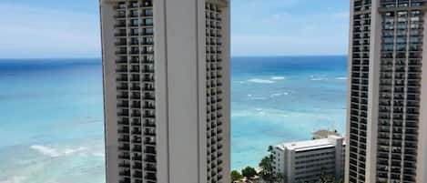 Vista para a praia ou o mar