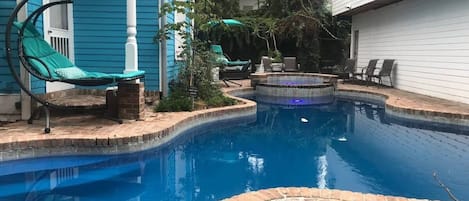 Heated lagoon-style pool