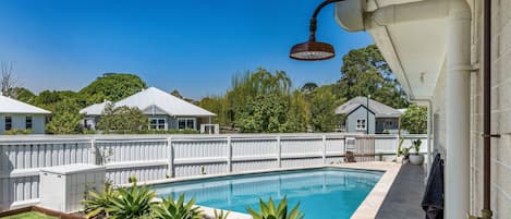 Fantastic magnesium pool with outdoor shower