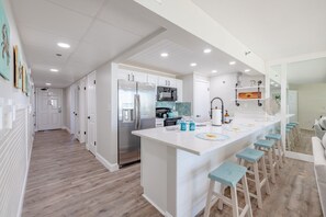 Bar seating with lots of counter space