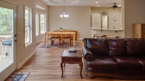Living area leads out to Deck