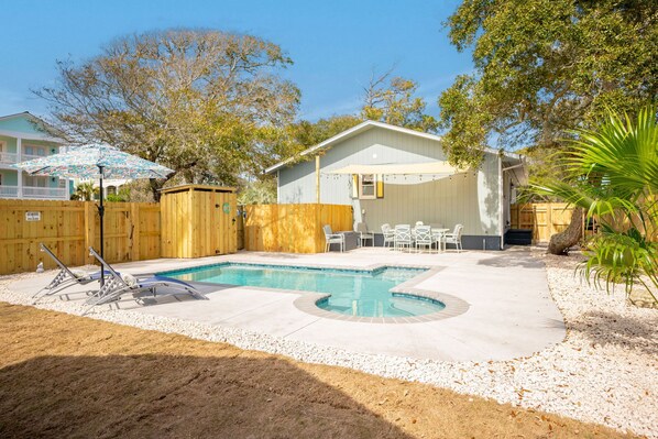 Exterior / Fenced Pool Area