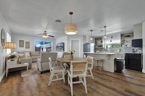 Open concept allows the conversation to flow.