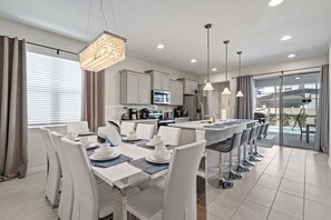 Gather and savor homemade goodness in our integrated kitchen and dining area.