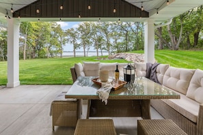 Patio + lake views