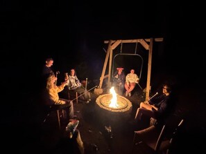 Enjoy fun times around the fire pit and on the ski swing