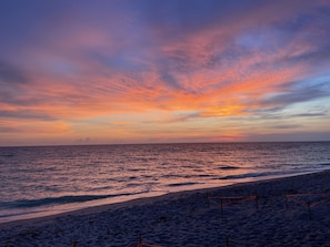 Gorgeous sunset at the beach.