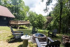 Fire pit area in summer. Photo: Shelter Upstate