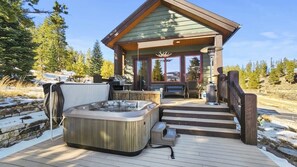 After a busy day exploring, unwind in the private hot tub while taking in the impressive views of the Continental Divide!