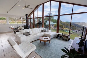 Living room with gorgeous views to the valley