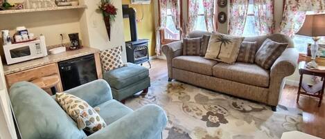 Living area with kitchenette room