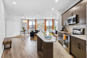 View of Kitchen and Dining Area