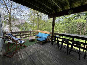 Soak up the fresh mountain breeze on your private back deck