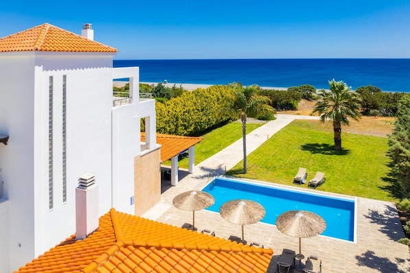 Beautiful villa with private pool, terrace, and garden with sea views