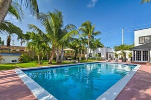 Heated Pool with Tropical Landscaping