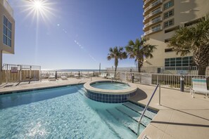 Outdoor pool and Hot Tub
