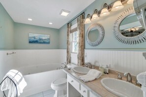 Double Sinks and Spacious Bathtub