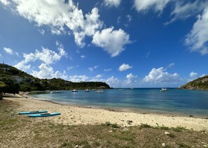 Semi private beach just steps away