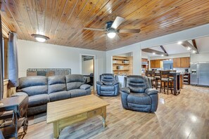 Living Room | Smart TV | Dining Area + Kitchen
