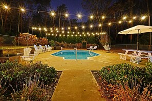 Private Pool with lot of seating and Fire Pit