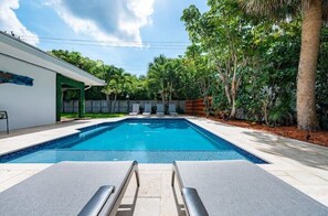 Shake off the stress after a long day exploring the city in our heated pool