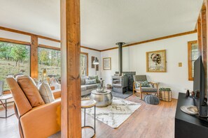 Living Room | Smart TV | Wood-Burning Stove