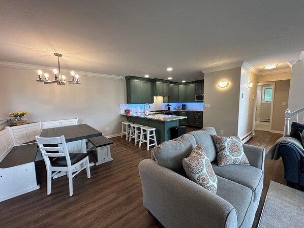 Living Room, Dining Room, Kitchen 