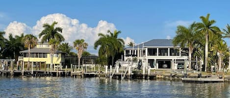 We are the home on the left! Open water access to the Gulf of Mexico