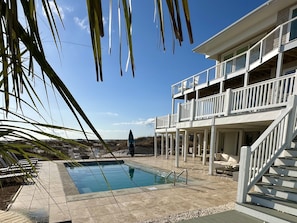 Oceanfront Pool with levels of outdoor entertaining areas