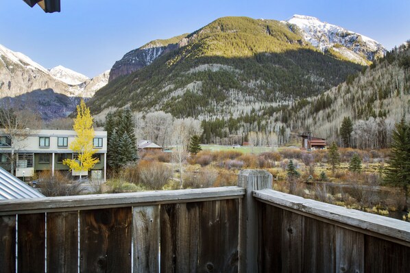 Amazing Bear Creek and Town Park views from Riverview 2D by Curate Telluride