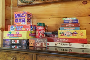 Plenty of board games for family fun!