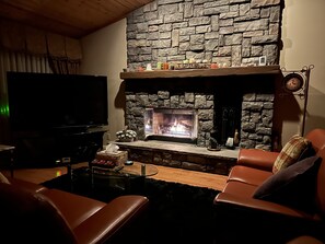 Fireplace at night
