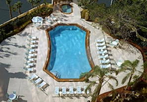 Swimming pool aerial view