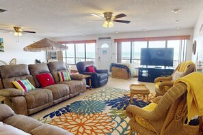 Oversized Living Room Area with Plenty of Seating for Relaxing, Dining, or Getting a Break from the Florida Sun!