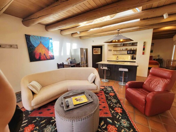 Beautifully furnished with original art and Santa Fe funishings.