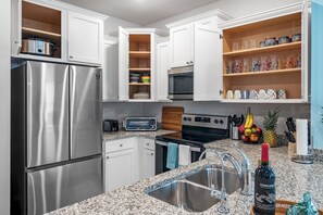 Fully stocked kitchen